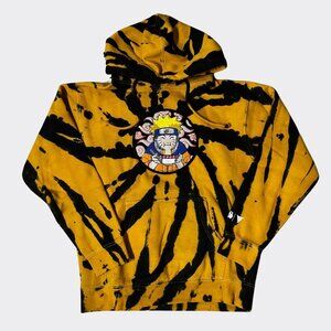 HYPLAND x NARUTO RAMEN CHENILLE HOODIE YELLOW TIE DYE